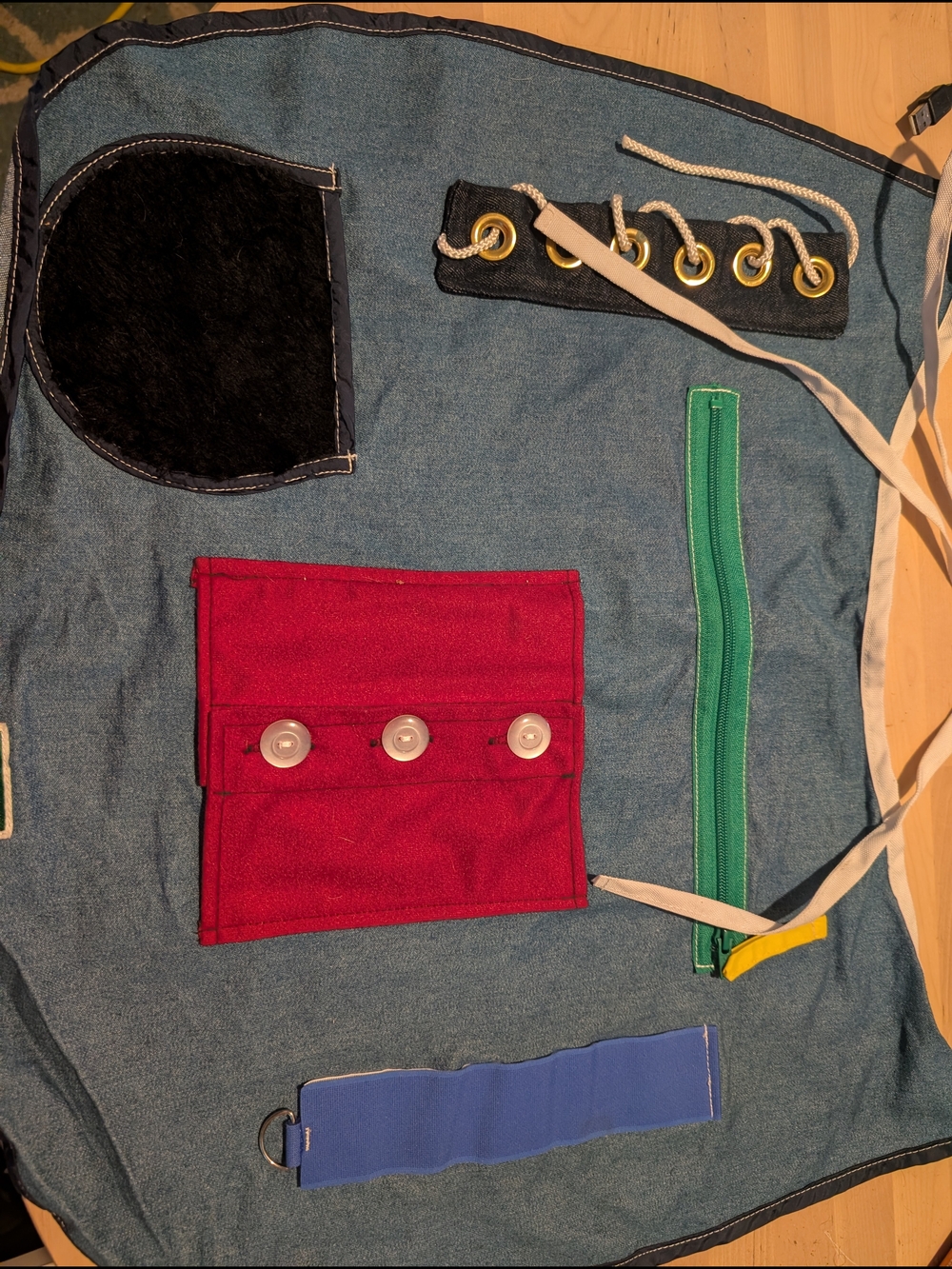 Sensory Activity Panel with‎ Bright Color Pockets